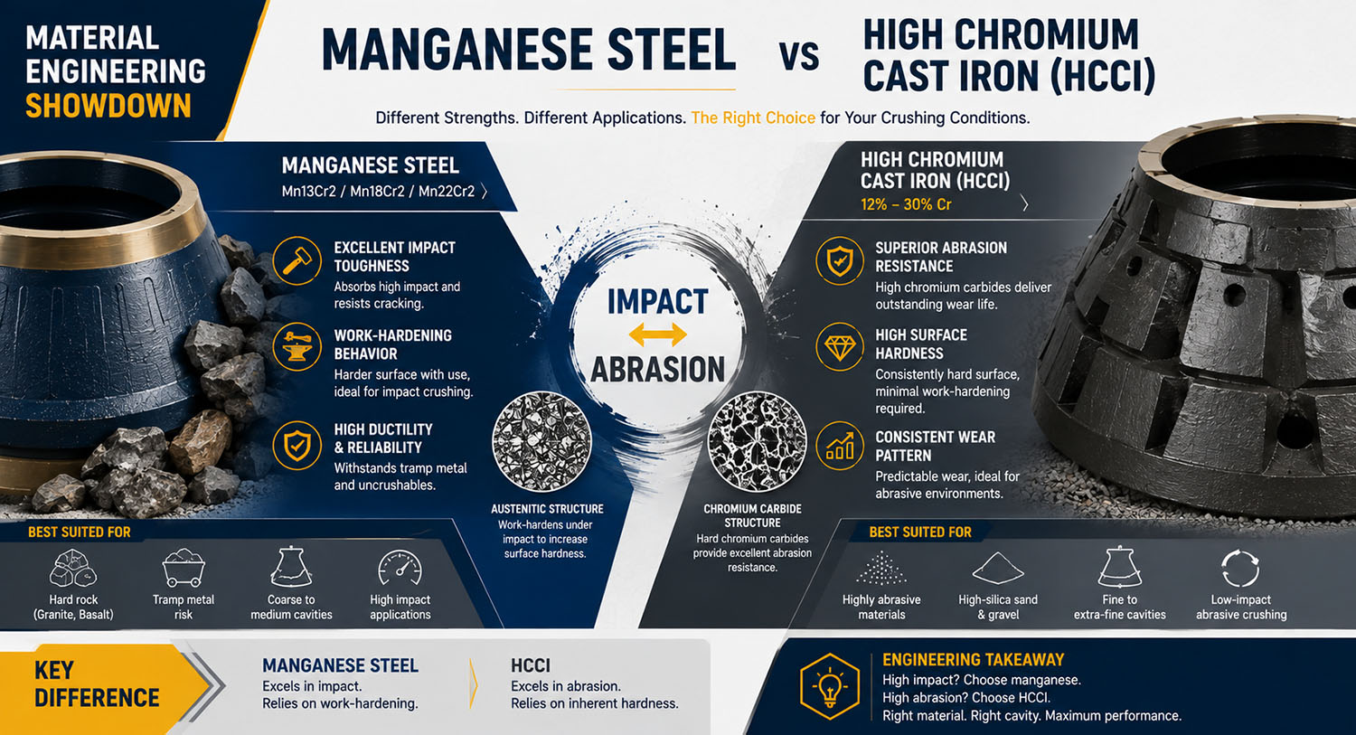 When to Skip Manganese Steel Entirely: High Chromium Cast Iron