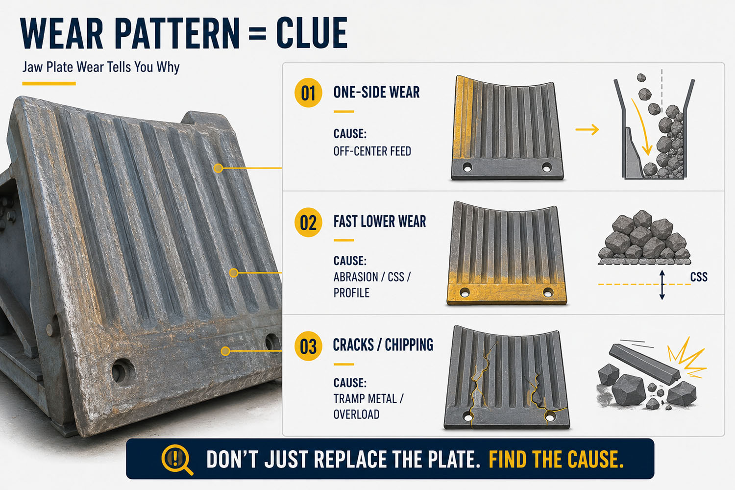 8. Jaw Plate Wear, Uneven Wear and Replacement Planning