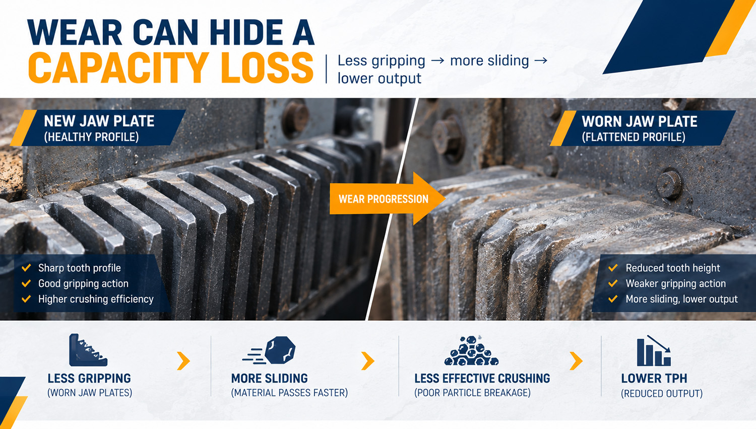 Worn or Incorrect Jaw Plates