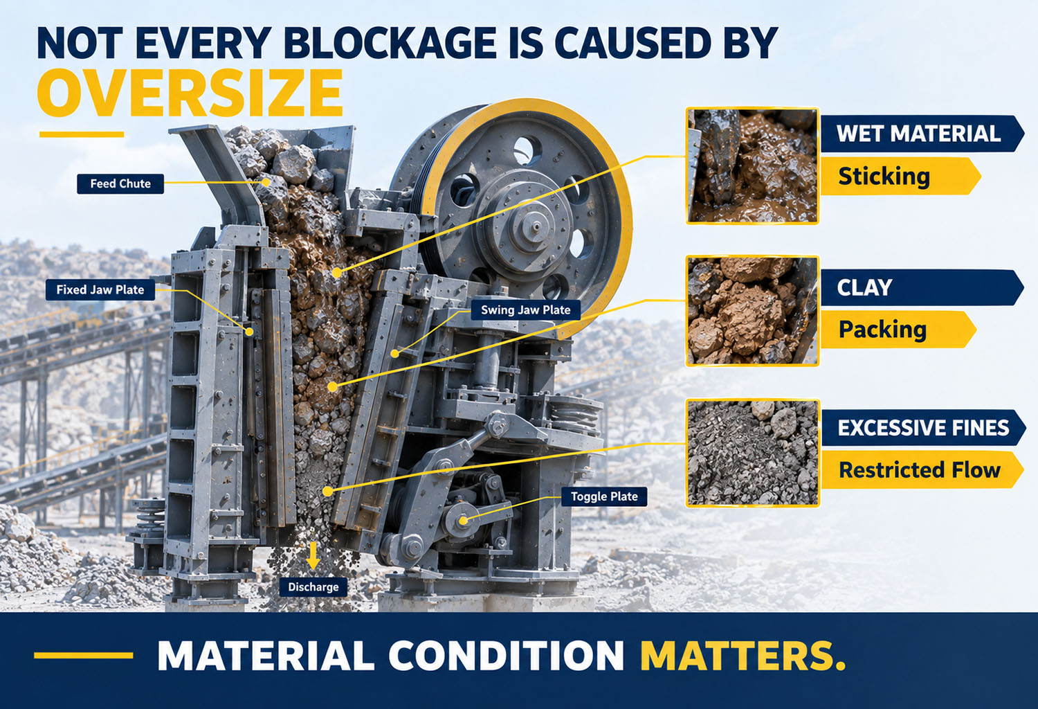 3. Wet, Sticky or Clay-Rich Material
