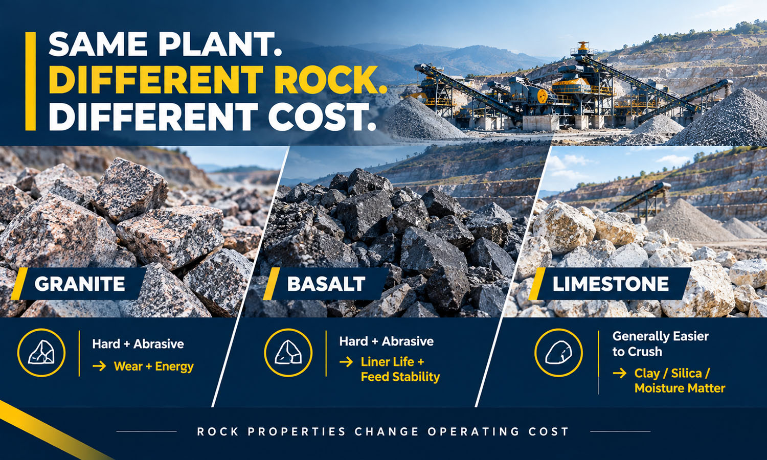 Operating Cost by Rock Type