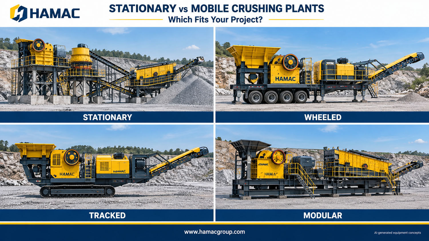 1. Equipment Differences: Stationary, Wheeled, Tracked and Modular